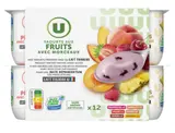 Yaourt aux morceaux de fruits panachés, U (12 x 125 g)
