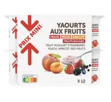 Yaourts brassés aux morceaux de fruits, U  (12 x 125 g)