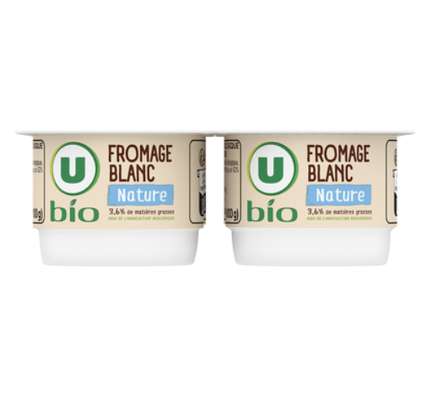Fromage blanc nature BIO , U (4 x 100 g)