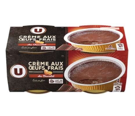 Crème aux oeufs au chocolat,  U (4 x 100 g)