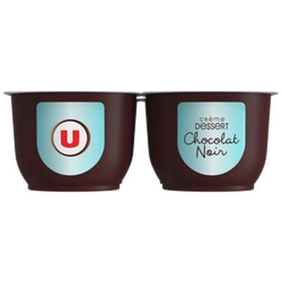 Crème dessert au chocolat noir, U (4 x 125 g)