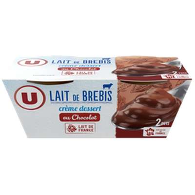 Dessert lacté au lait de brebis et au chocolat, U (2x115 g)