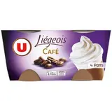 Dessert liégeois café et crème fouettée, U (4 x 100 g)