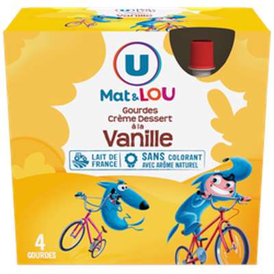 Crème dessert à la Vanille Mat & Lou, U (4 x 85 g)