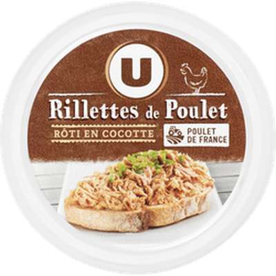 Rillettes de poulet rôti en cocotte, U (220 g)
