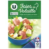 Foies de volaille confits dans la graisse de canard, U (300 g)