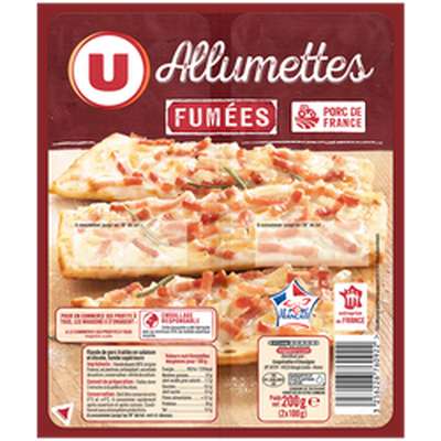 Lardons allumettes de porc fumées VPF, U (2 x 100 g)