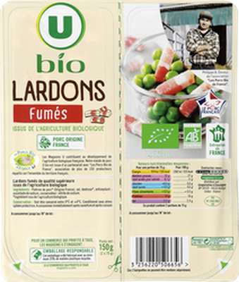 Lardons fumés VPF BIO, U (2 x 75 g)