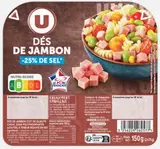 Dés de jambon -25% de sel, U (150 g)