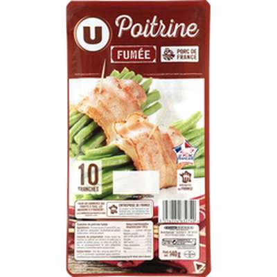 Poitrine fumée, U (10 tranches, 140 g)