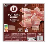 Poitrine fumée tranches fines, U (2 x 100 g)