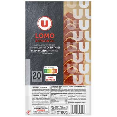 Lomo espagnol, U (20 tranches, 100 g)