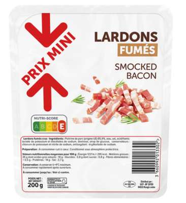 Lardons fumés, Prix Mini (200 g)