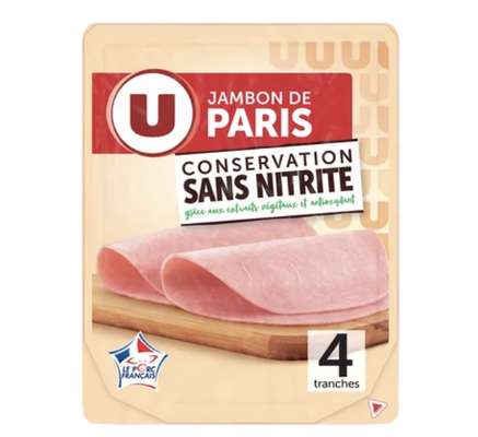 Jambon de Paris conservation sans nitrite, U  (140 g)