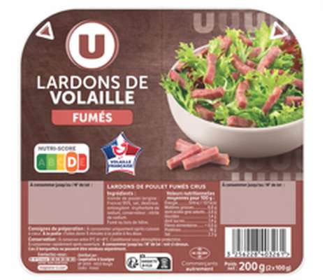 Lardons de volaille fumé, U (2 x 100 g)