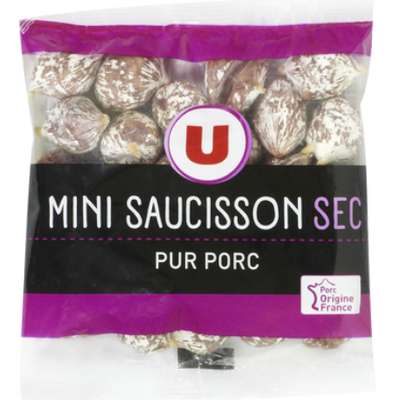 Saucisson sec pur porc Mini Croque, U (130 g)