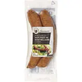 Saucisse de Montbéliard cuite, U Saveurs (2 saucisses, 260 g)