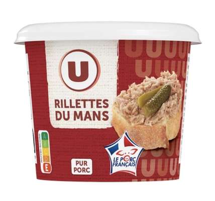 Rillettes du Mans pur porc, U (220 g)