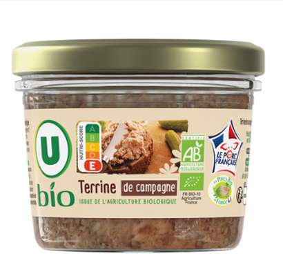 Terrine De campagne BIO, U BIO (180 g)