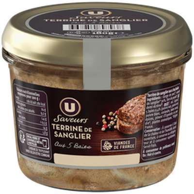 Terrine de sanglier aux 5 baies, U Saveurs (180 g)