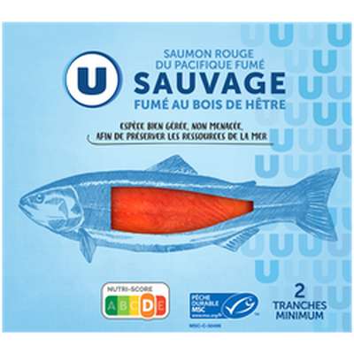Saumon fumé rouge sauvage du Pacifique, U (60 g)