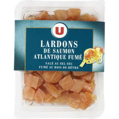 Lardons de saumon fumé d'Atlantique, U (90 g)