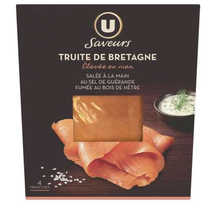 Truite de Bretagne fumée, U (4 tranches, 120 g)