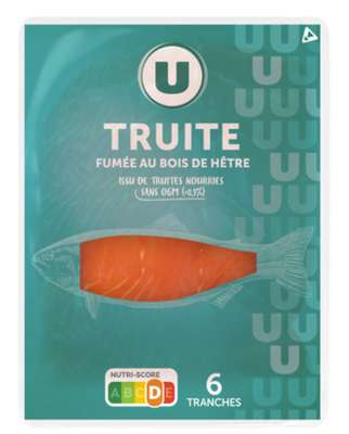 Truite fumée au bois de hêtre, U (6 tranches, 150 g)