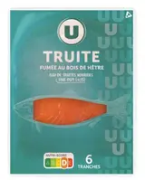 Truite fumée au bois de hêtre, U (6 tranches, 150 g)