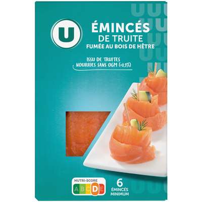 Emincés de truite fumée, U (100 g)