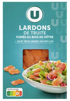 Lardons de truite fumée au bois de hêtre, U (90 g)