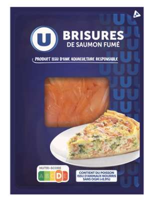 Brisures de saumon fumé, U (150 g)