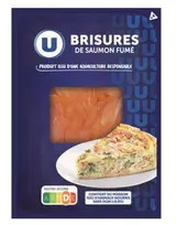 Brisures de saumon fumé, U (150 g)