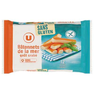 Bâtonnets de la mer sans gluten, U (x 12, 200 g)
