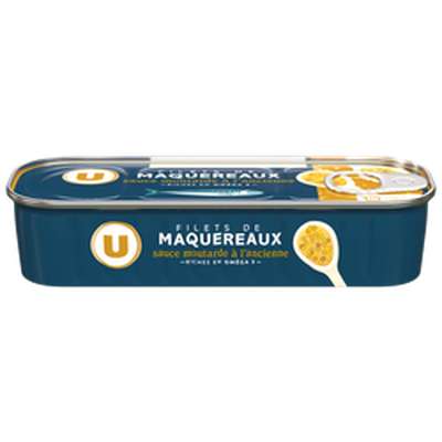 Filets de maquereaux sauce moutarde à l'ancienne, U (169 g)