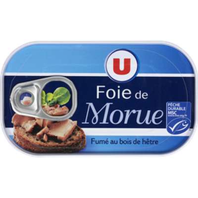 Foie de morue fumé au bois de hêtre, U (121 g)