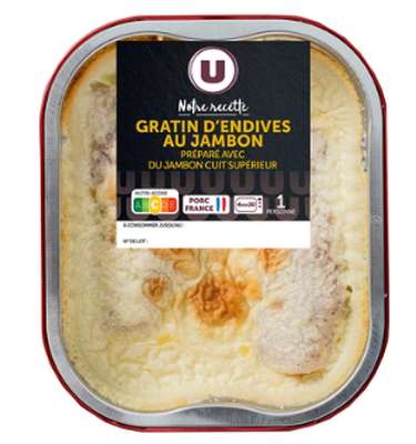 Gratin d'endive au jambon, U (300 g)