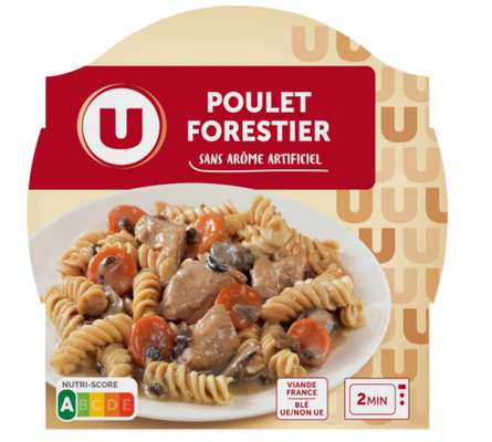 Poulet forestier et pâtes aux champignons, U (300 g)