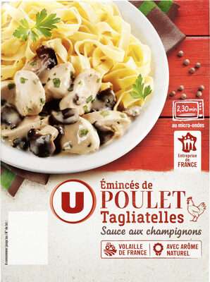 Emincés de poulet et tagliatelles sauce champignons, U (300 g)