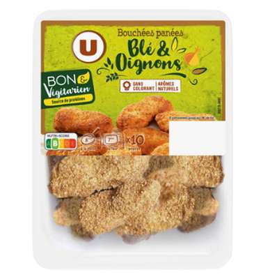 Bouchées panées blé et oignons Bon & Végétarien, U (200 g)