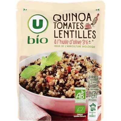 Quinoa lentilles et tomates BIO, U BIO (250 g)