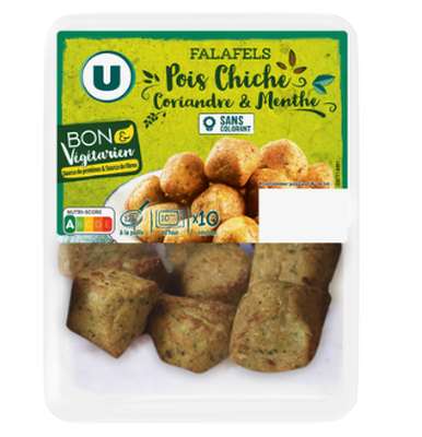 Falafels pois chiches coriandre et menthe Bon & Végétarien, U (200 g)