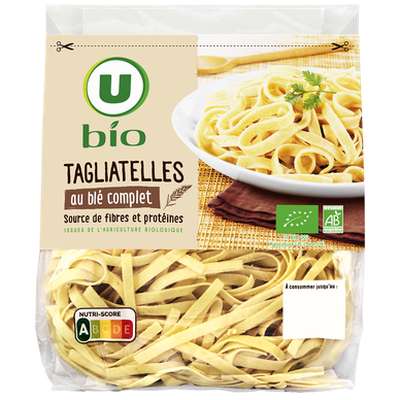 Tagliatelles au blé complet, U BIO (250 g)