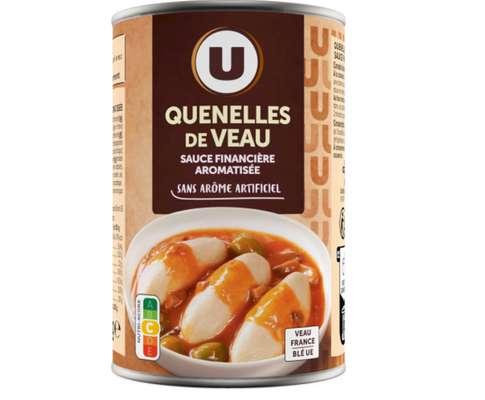 Quenelles de veau sauce financière aromatisée, U (400g)