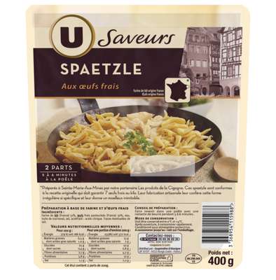 Spaetzle aux oeufs frais, U (400 g)