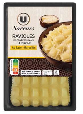 Ravioles au Saint Marcellin Label Rouge, U Saveurs (240 g)