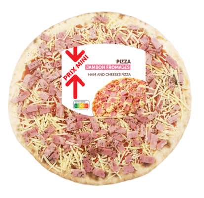 Pizza jambon fromages, Prix Mini (450 g)