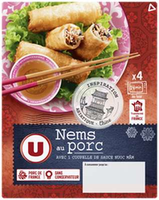 Nems au porc + sauce nuoc mam, U (x 4)
