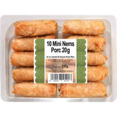Mini Nems au Porc avec sauce Nuoc Man (x10, 230 g)