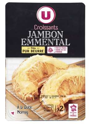 Croissant jambon et emmental sauce Mornay, U (2 x 300 g)
